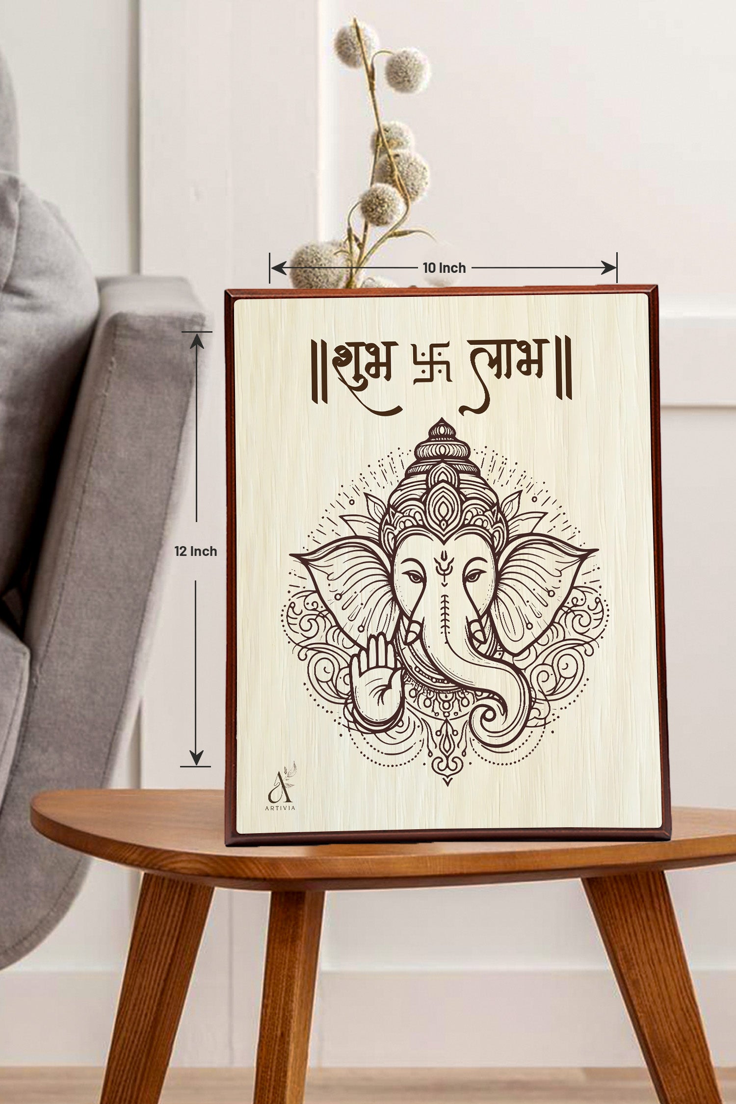 Ganesh Ji 1 White– 12×10