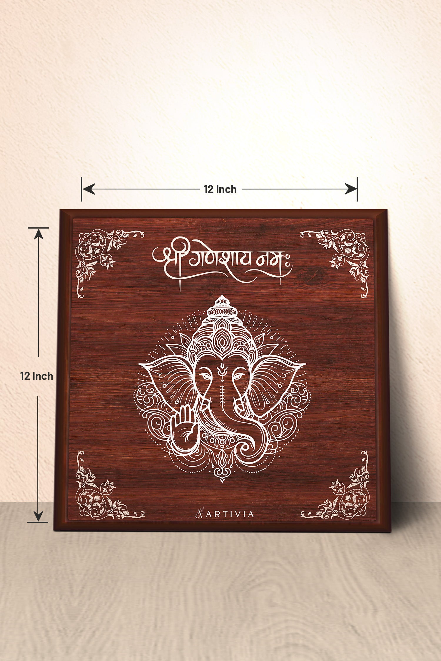 Ganesh Ji Brown Frame – 12X12